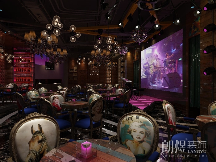 懷舊風格酒吧裝修設計效果圖