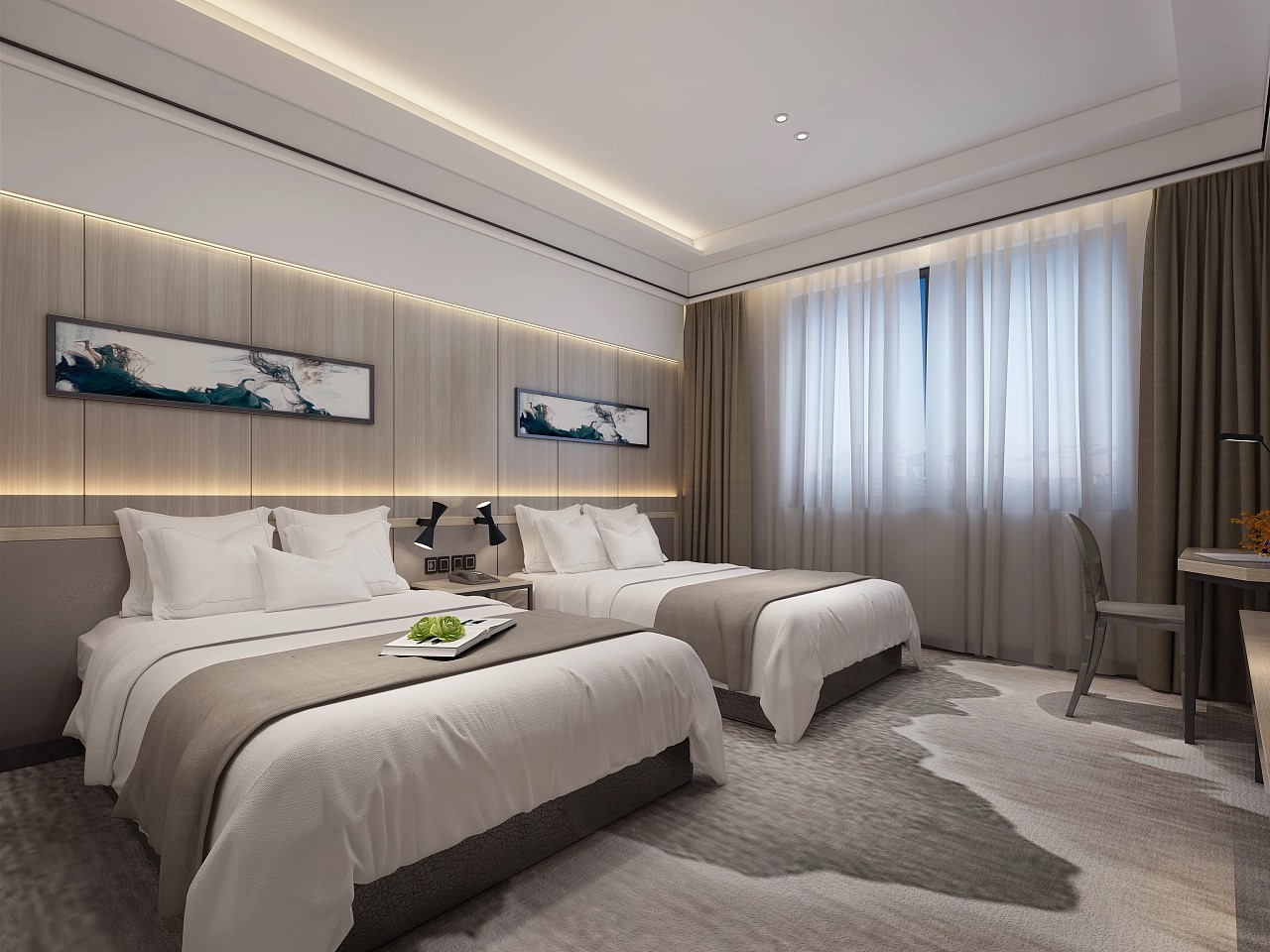 小型規模商務賓館裝修效果圖