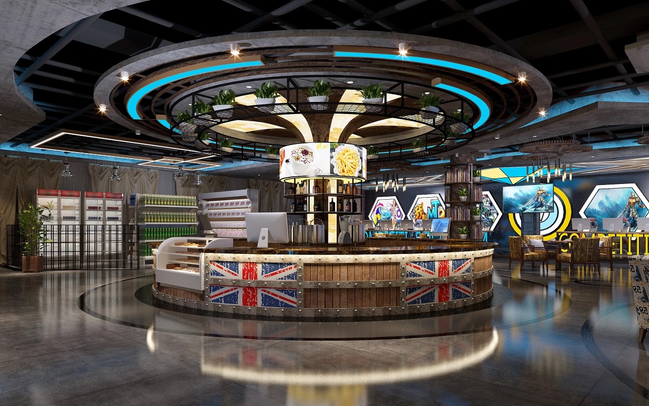 朋克風網吧裝修效果圖